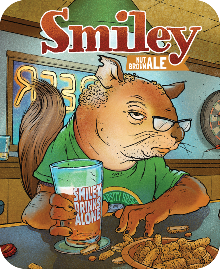 Smiley Nut Brown Ale Topper
